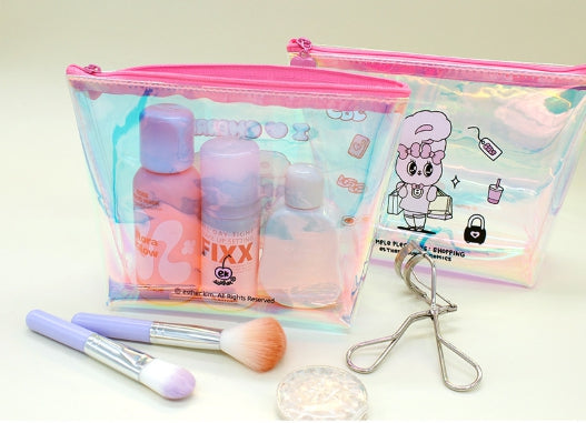 Esther Bunny Aesthetic Hologram Pouch – Cute Makeup & Travel Bag