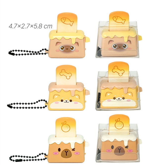 Pop-Up Toast Toaster Clicker Keychain – Fun Sound & Fidget (12Pcs) - Luckyplanetusa