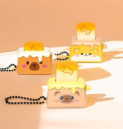 Pop-Up Toast Toaster Clicker Keychain – Fun Sound & Fidget (12Pcs) - Luckyplanetusa