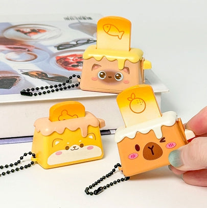 Pop-Up Toast Toaster Clicker Keychain – Fun Sound & Fidget (12Pcs) - Luckyplanetusa