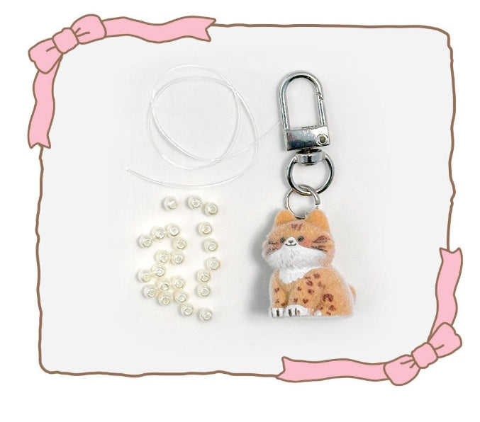 Fluffy Cat DIY Keychain Kit – Surprise Blind Box Charm 6PC Set - Luckyplanetusa