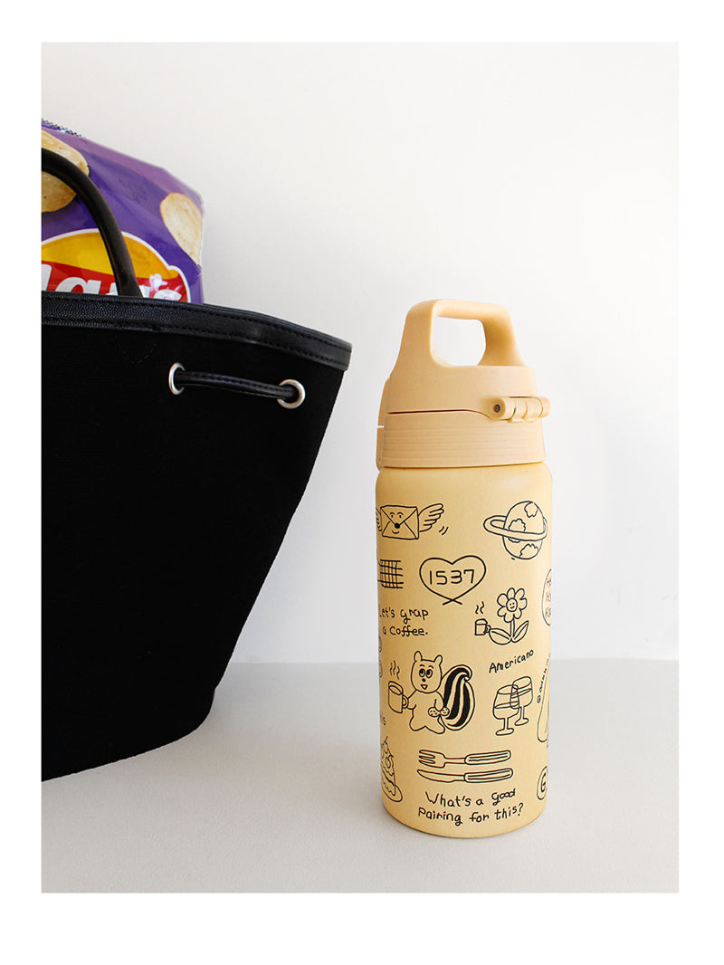 SIGG On-the-Go Tumbler Doodle 1537 Design printed in Korea