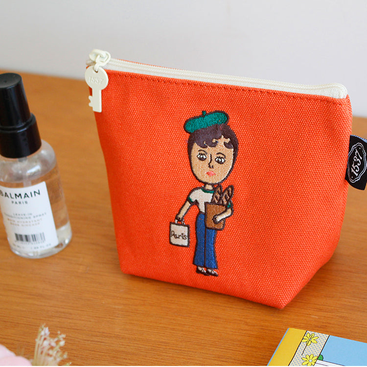 1537 Boat Pouch – Small (Embroidered Character Series) 4 design - Luckyplanetusa