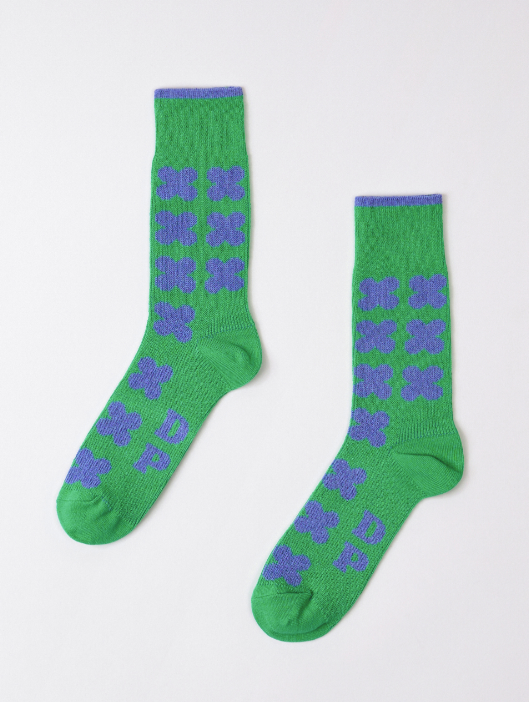 DRP Play Socks – Clover in Ohio Pop Green Athletic Socks Golf, Tennis, Jogging