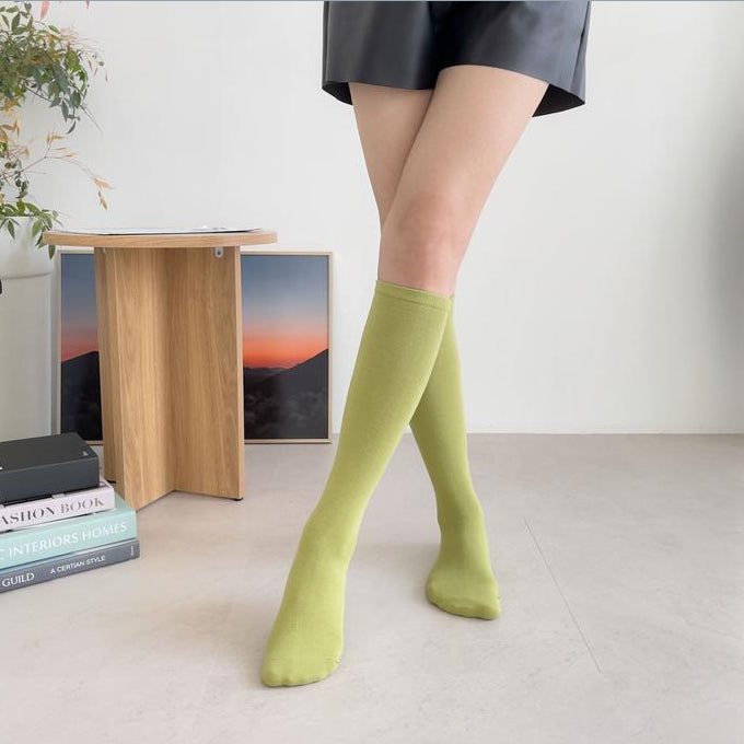 Balance Grip Knee-High Yoga Socks Non slip Made in Korea