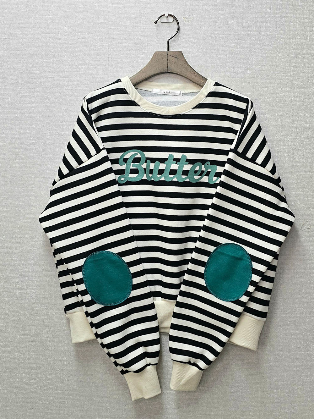Butter Patch Striped Sweatshirt — Made in Korea