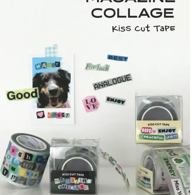 Magazine Collage Kiss Cut Tape – Alphabet & Words