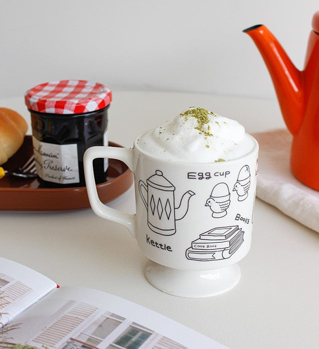 Home CAFE style Vintage Mugs Cup-Home Deco/Heel Mug Cup-Cow