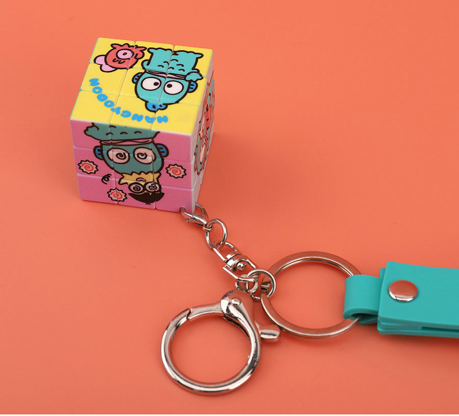 Sanrio Character Cube Keyring Collection – Kuromi, Cinnamoroll, Hello Kitty, Hangyodon