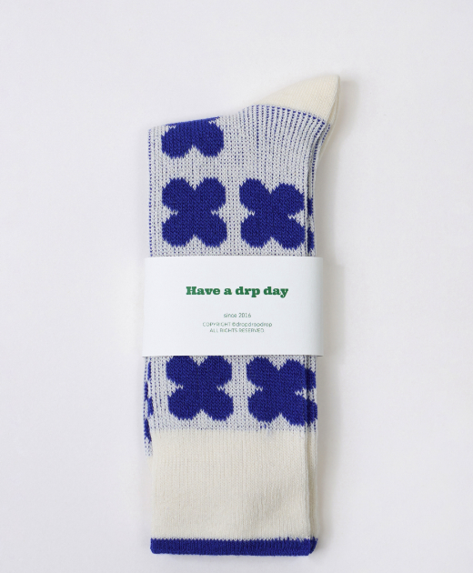 DRP Play Socks – Clover in Ohio Pop White Athletic Socks Golf, Tennis, Jogging
