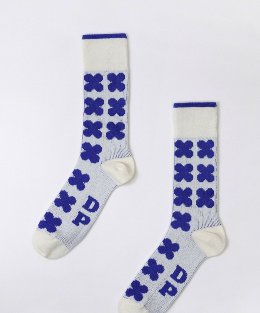 DRP Play Socks – Clover in Ohio Pop White Athletic Socks Golf, Tennis, Jogging