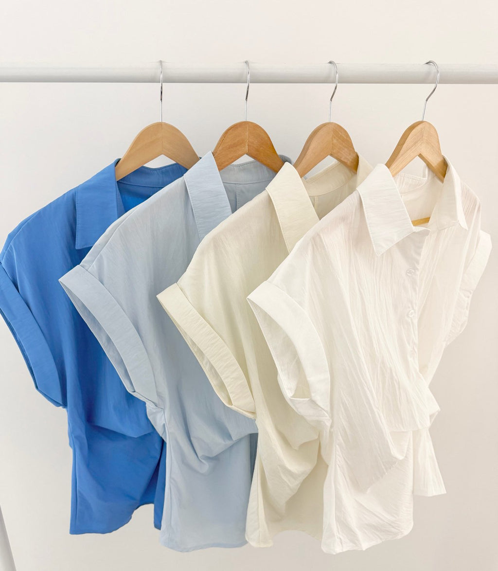 Soft Wrap Tie Blouse - Luckyplanetusa