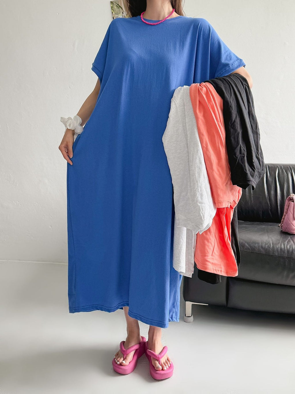Soft Breeze Oversized Cotton Maxi Dress - Luckyplanetusa