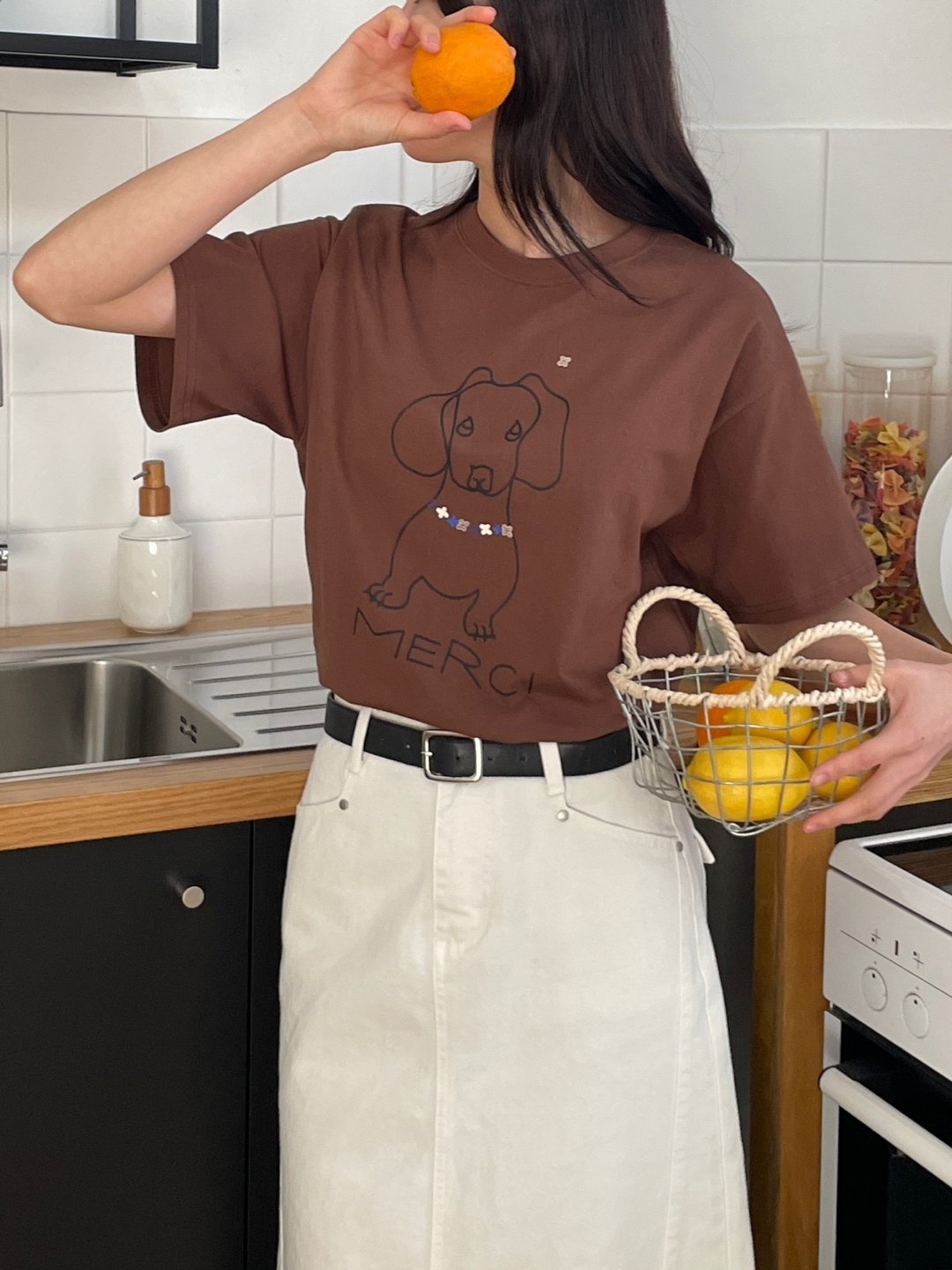 Merci Puppy Graphic Tee - Luckyplanetusa