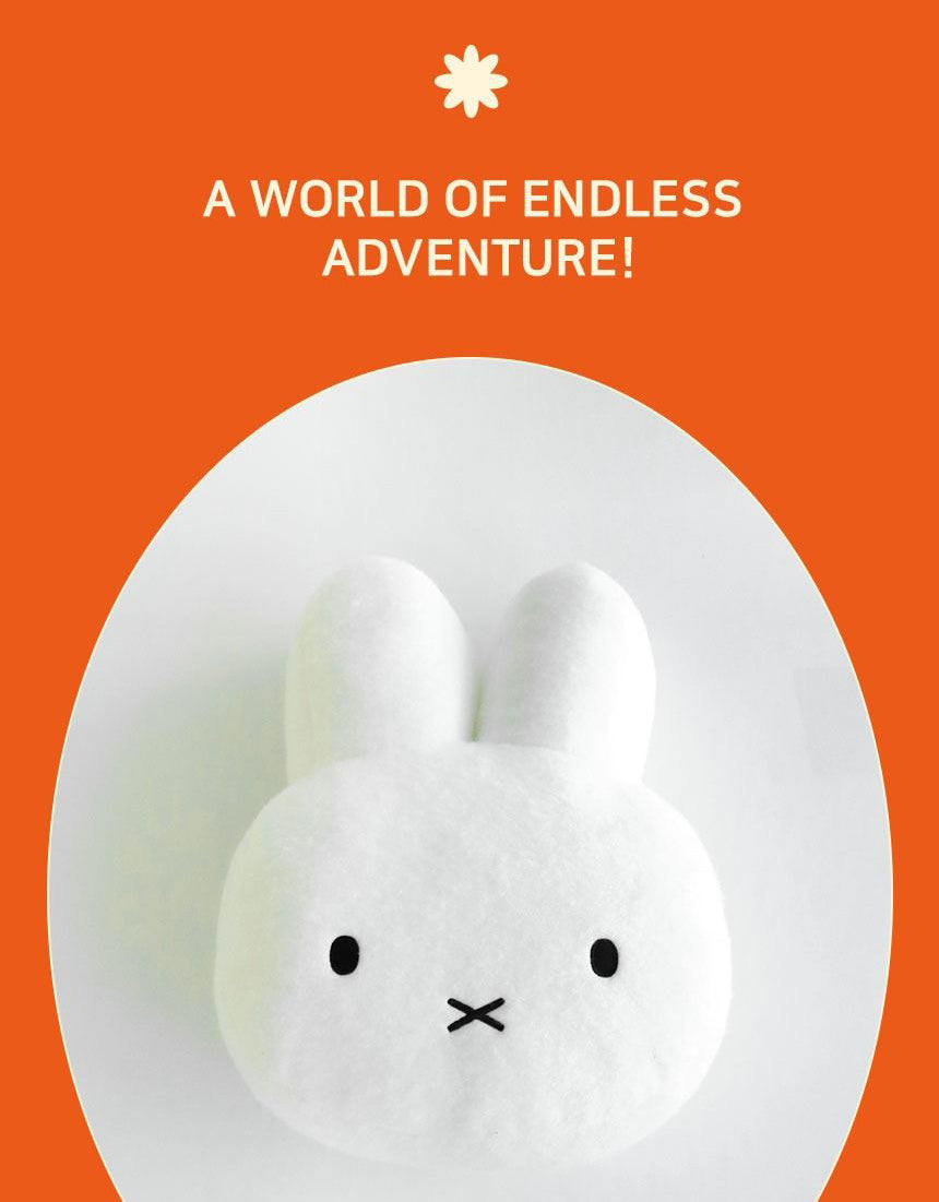 Miffy Face Cushion – Soft Plush Pillow (38cm)