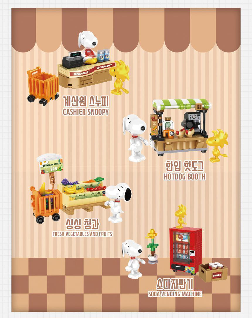 Snoopy Mini Surprise Block Set IV – Collectible Buildable Scenes Random Box
