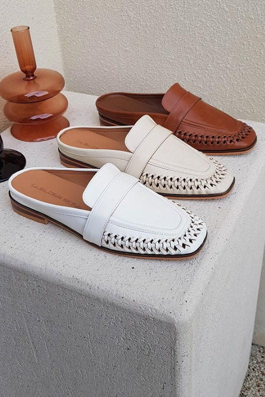 Everyday Woven Leather Mule – Soft Comfort Edition - Luckyplanetusa