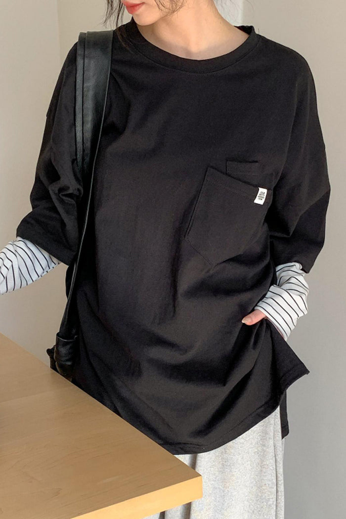 Everyday Ease Pocket Cotton Tee Made in Korea - Luckyplanetusa