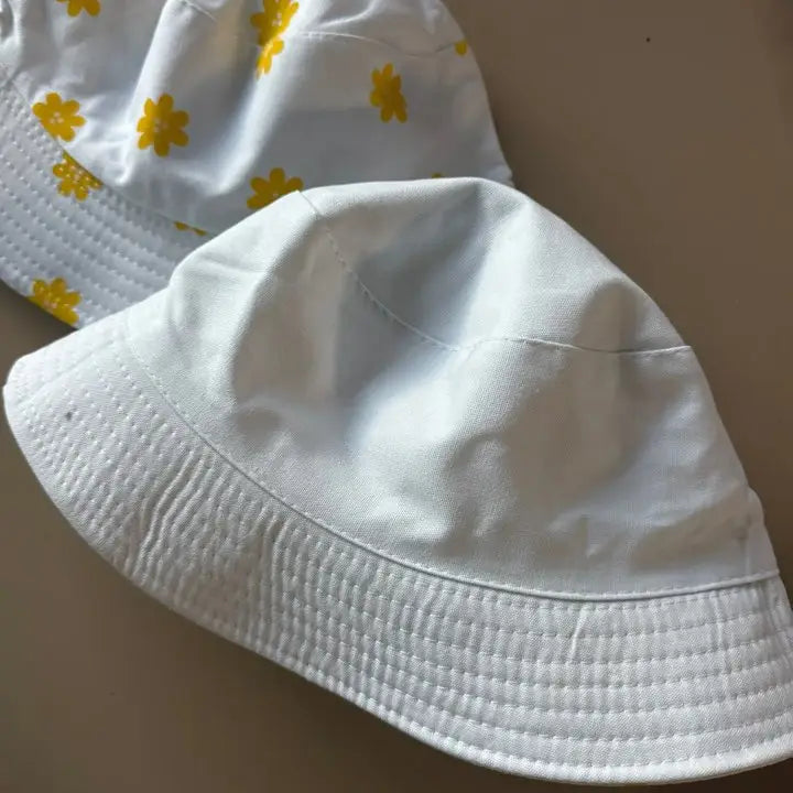 [SALE] Macaron color Daisy cotton Bucket Hat- Riversible wear - Luckyplanetusa