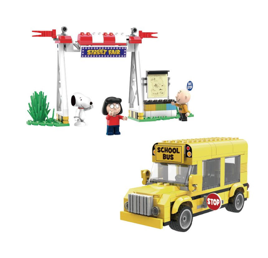 Snoopy Street Fair – School Bus & Entrance Gate (288 pcs)