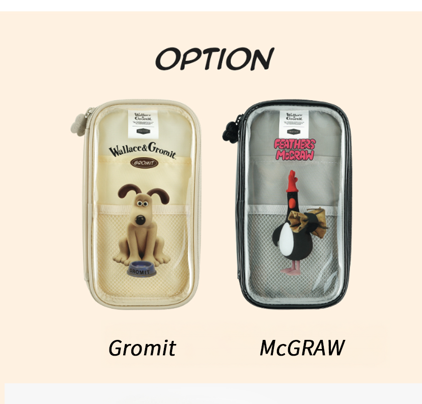 Wallace & Gromit PVC Multi Pouch – Gromit / Feathers McGraw