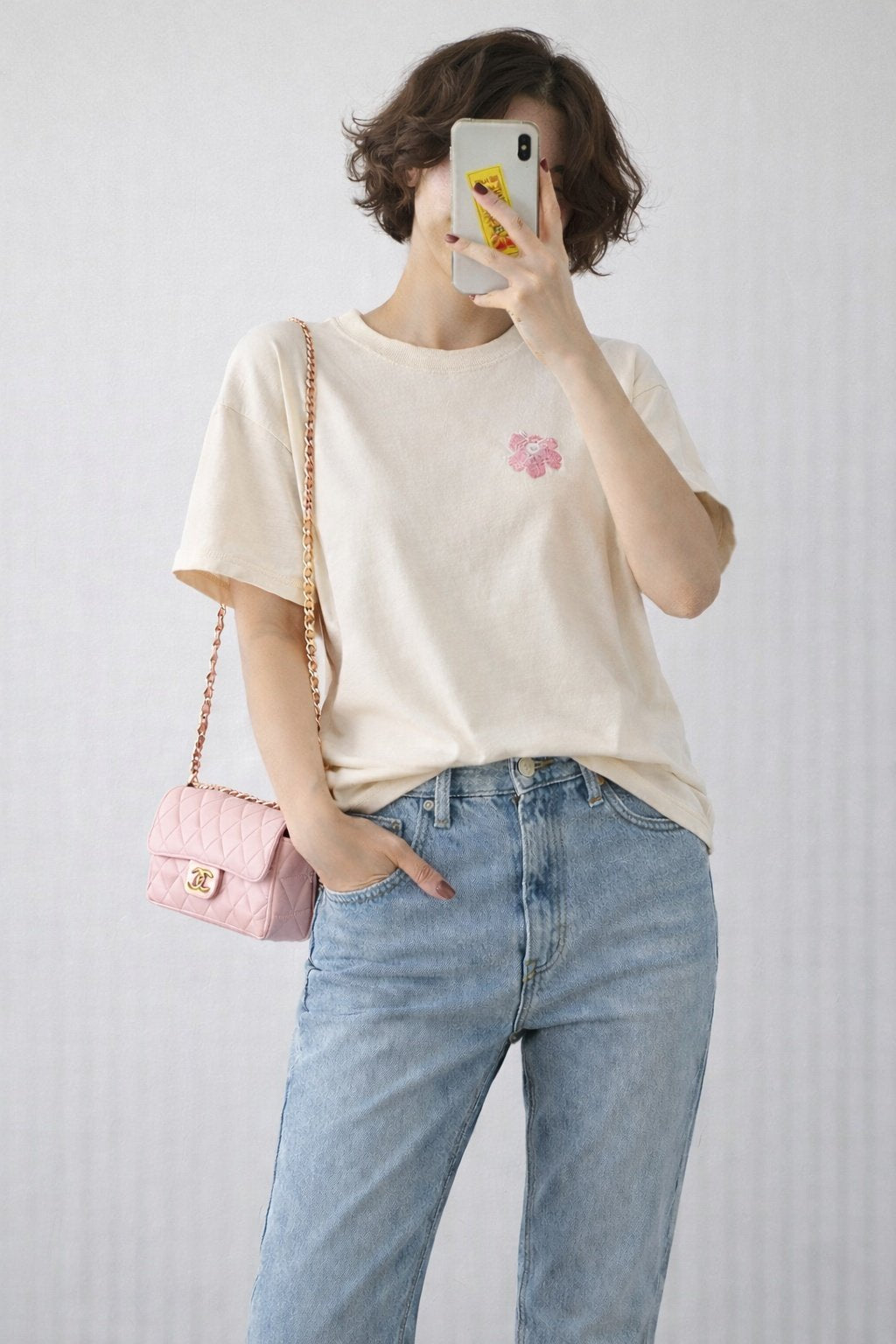 Blossom Embroidery Cotton Tee - Luckyplanetusa