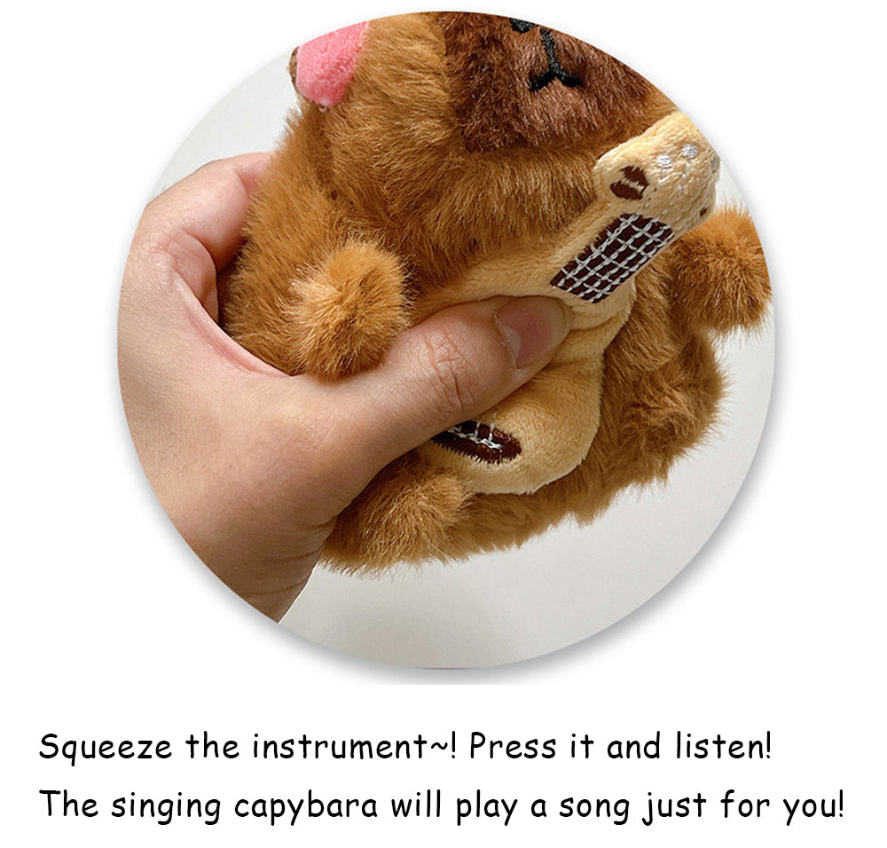 Singing Capybara Plush Keyring – Musical Instrument Series Random