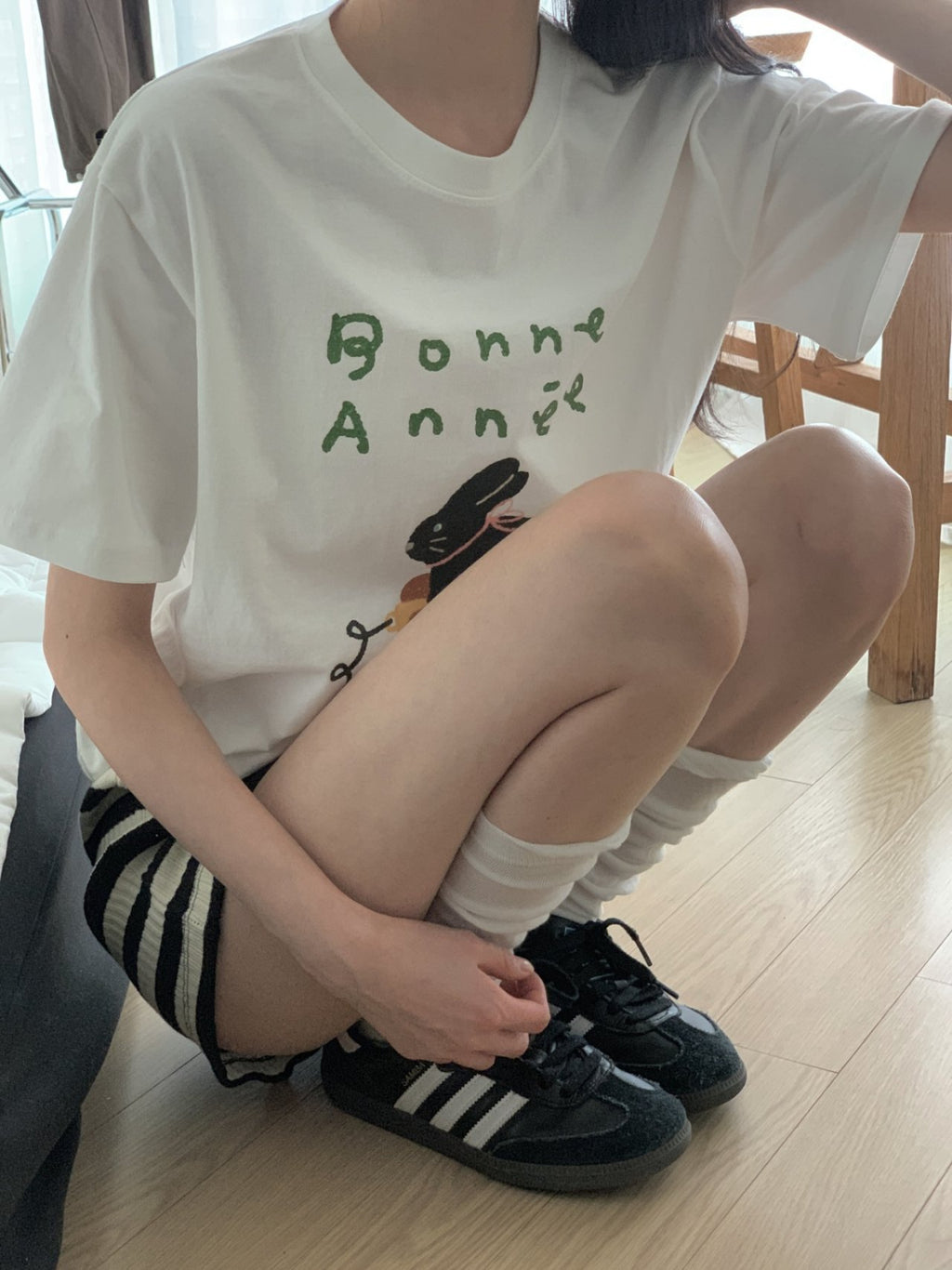 Bonne Bunny Graphic Cotton Tee - Luckyplanetusa