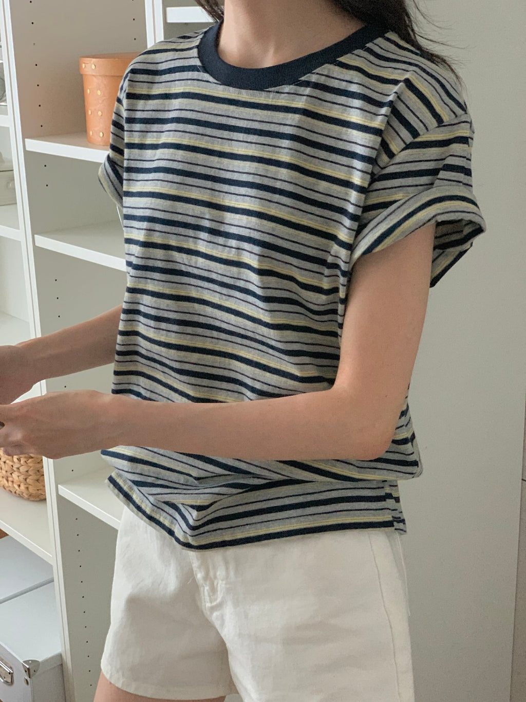Weekend Breeze Stripe Cotton Tee - Luckyplanetusa