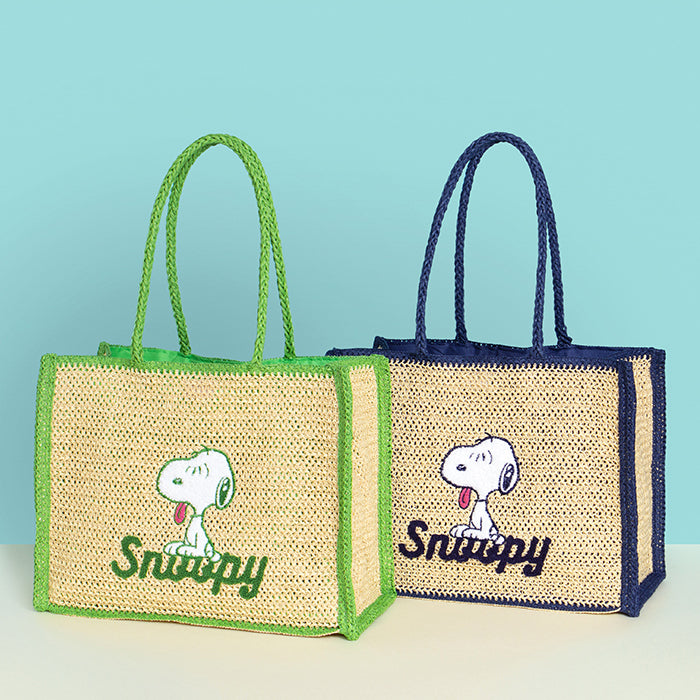 Snoopy Raffia Summer Tote Bag (Official Peanuts Licensed) - Luckyplanetusa