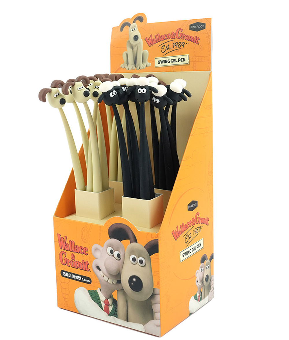Wallace & Gromit Swing Gel Pen – 0.5mm (Gromit / Shaun)