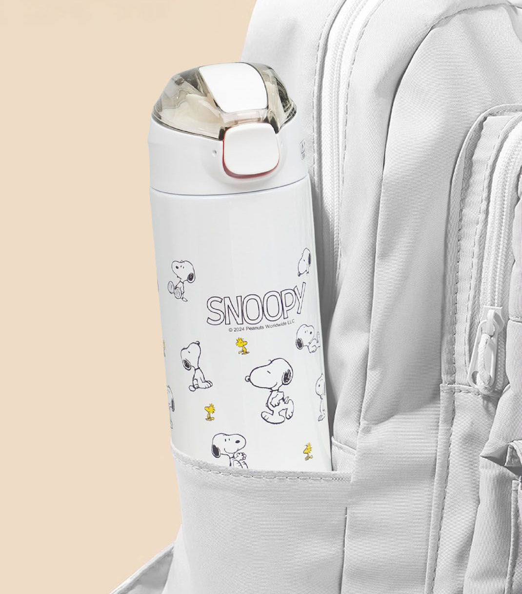SNOOPY One-Touch Stainless Steel Vacuum Bottle (500ml)