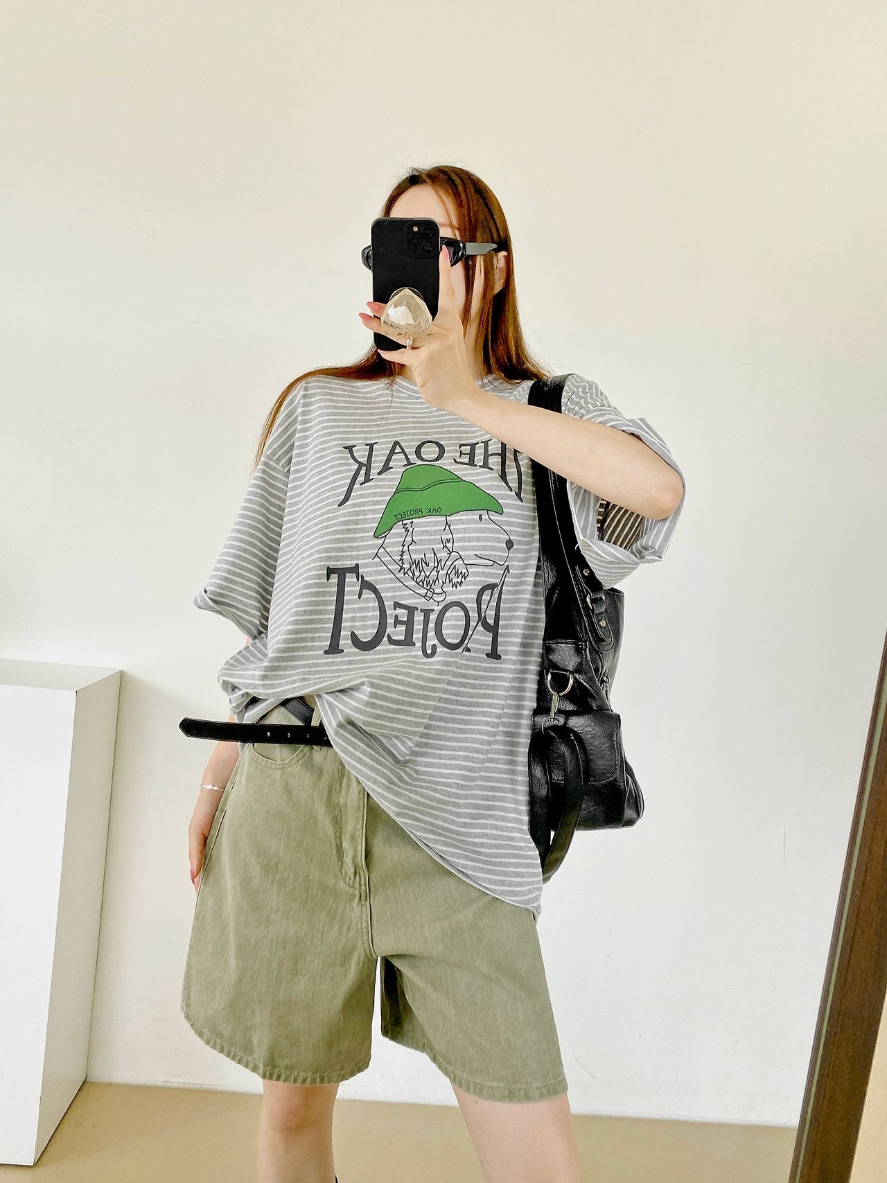 Oak Project Stripe Oversized Tee - Luckyplanetusa