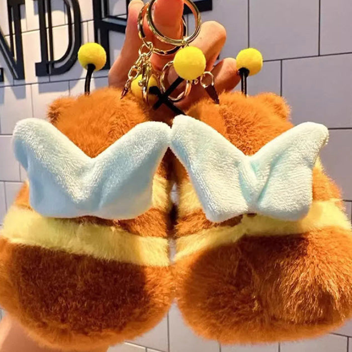 Bee Capybara Plush Keychain – Flapping Wing Edition