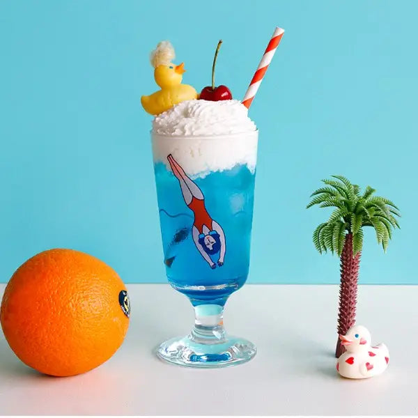 1537  Vintage Glass Cup- Large  2Pcs Gift SET Drinkware