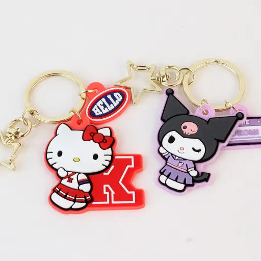 Sanrio Varsity School look style keyring Random Zipper Charm
