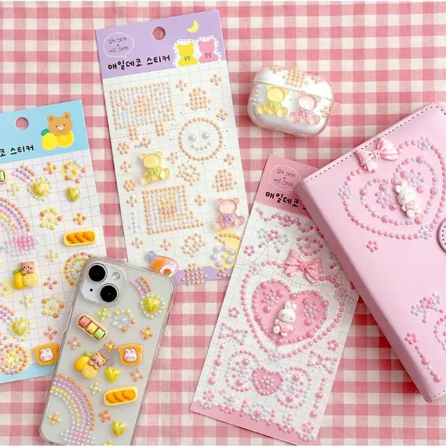 Everyday 3D Epoxy Deco Stickers– Cute Jelly Bead Style