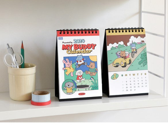 New 2024 Desk Mini Calendar- Unique illustration Premium Quality