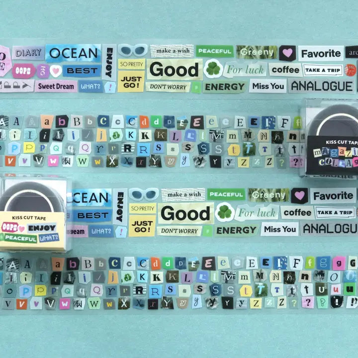 Magazine Collage Kiss Cut Tape – Alphabet & Words