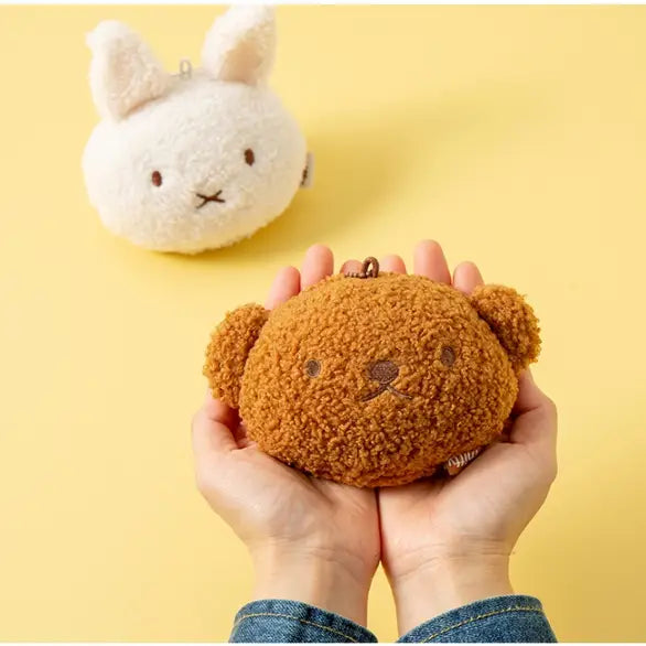 Miffy & Boris Plush Mirror Keychain – Soft Sherpa Edition