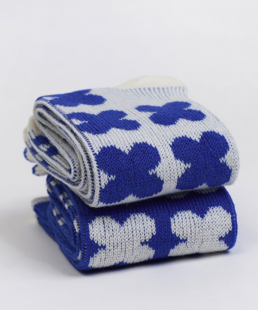 DRP Play Socks – Clover in Ohio Pop White Athletic Socks Golf, Tennis, Jogging