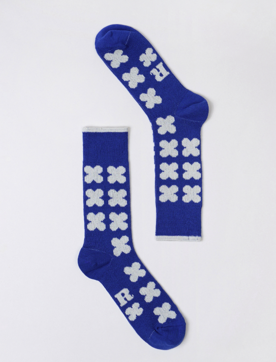 DRP Play Socks – Clover in Ohio Pop Blue Athletic Socks Golf, Tennis, Jogging