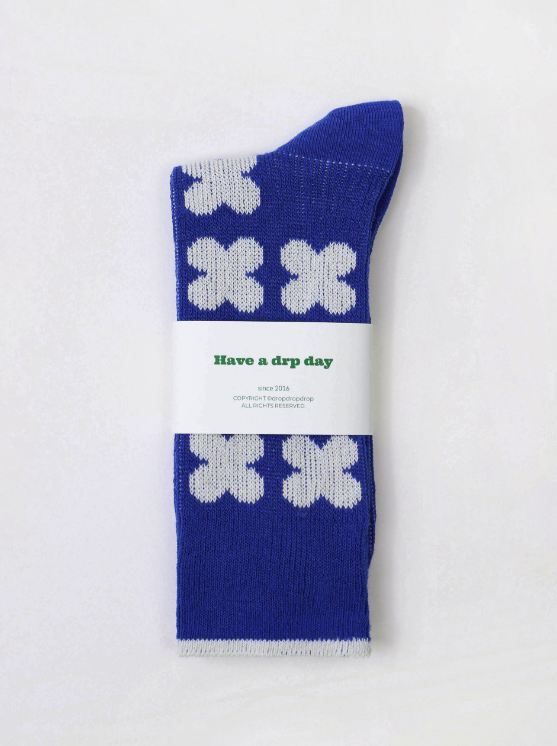 DRP Play Socks – Clover in Ohio Pop Blue Athletic Socks Golf, Tennis, Jogging