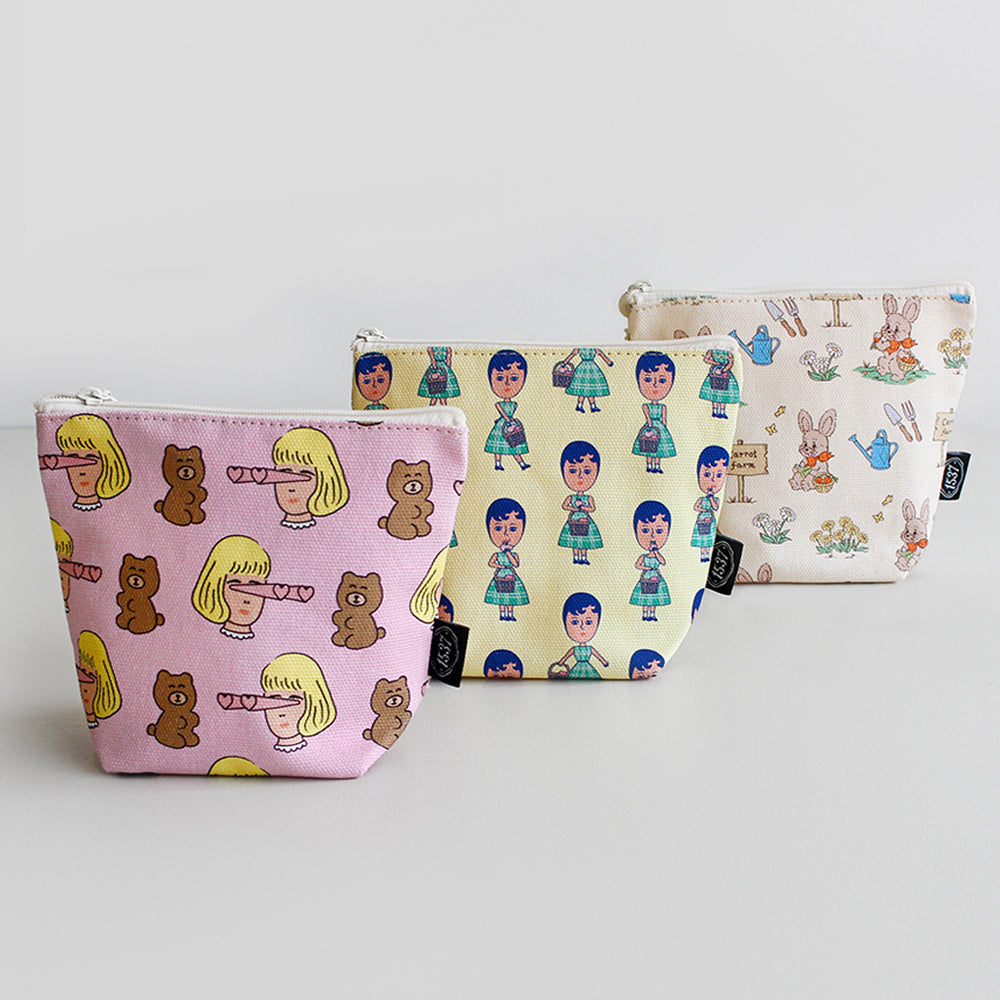 Canvas Adorable Pattern Stand Pouch/ Makeup Pouches Purse - Luckyplanetusa