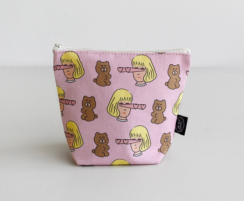 Canvas Adorable Pattern Stand Pouch/ Makeup Pouches Purse - Luckyplanetusa