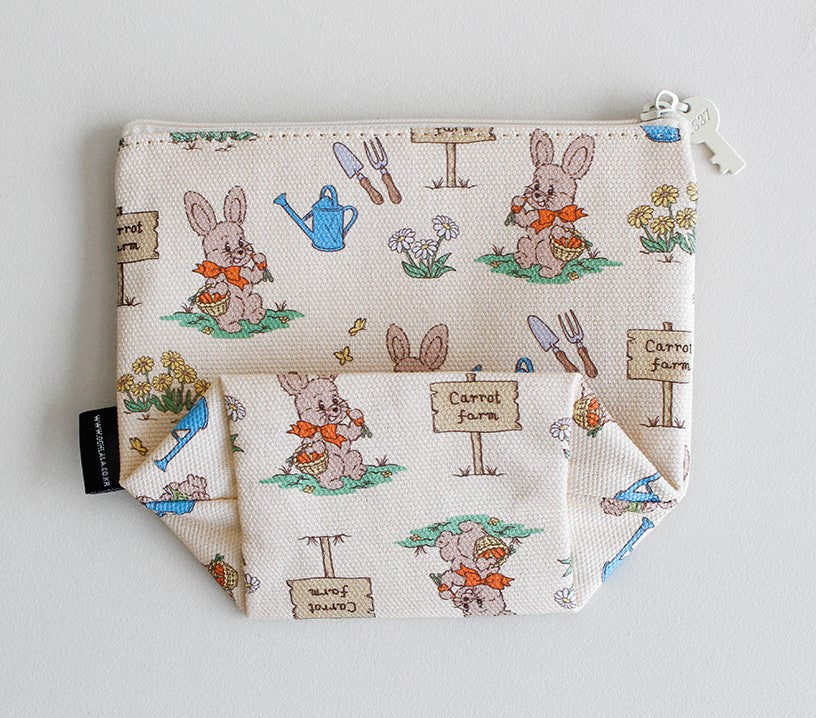 Canvas Adorable Pattern Stand Pouch/ Makeup Pouches Purse