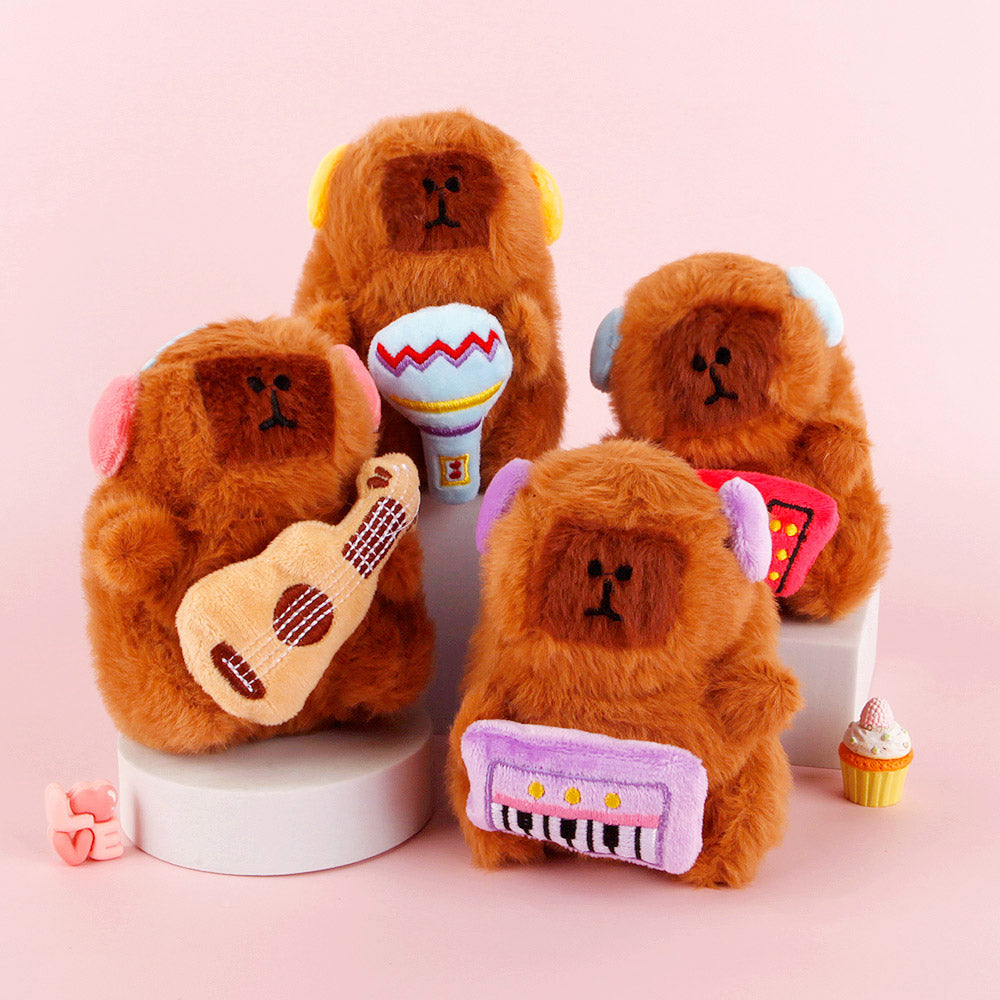 Singing Capybara Plush Keyring – Musical Instrument Series Random
