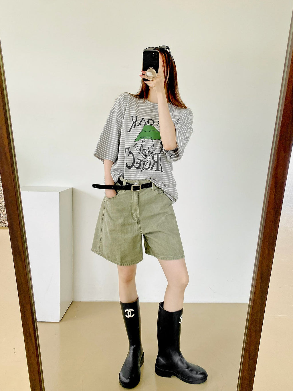 Oak Project Stripe Oversized Tee - Luckyplanetusa