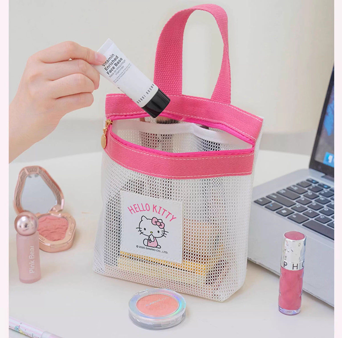 Sanrio Mesh Mini Tote Bag – 4 Styles (Hello Kitty / Pochacco / My Melody / Kuromi)