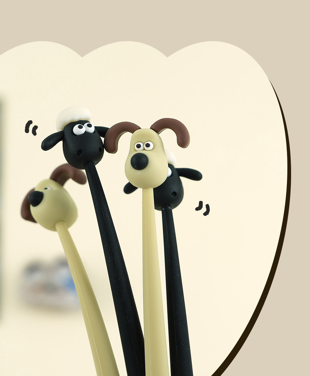 Wallace & Gromit Swing Gel Pen – 0.5mm (Gromit / Shaun)